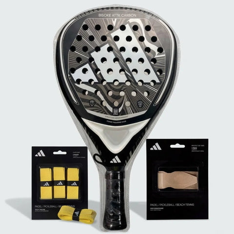 Adidas Bisoke Attk Carbon 2024 + Overgrips + Protektor - Ansicht 1