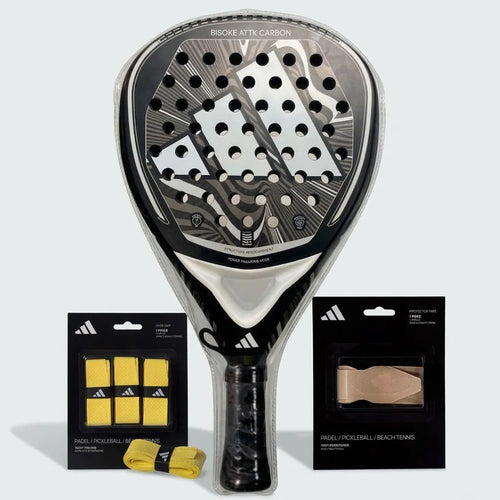 Adidas Bisoke Attk Carbon 2024 + Overgrips + Protektor - Ansicht 1