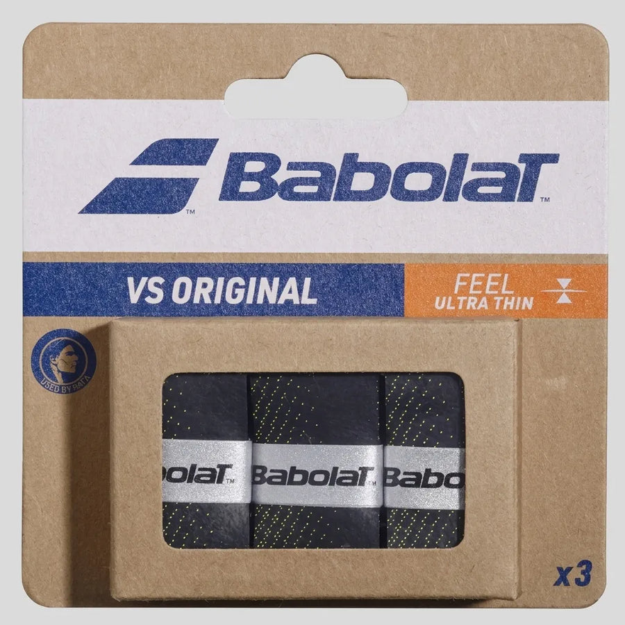 Babolat VS Original Overgrip Negro Amarillo – 3 Unidades - Ansicht 1