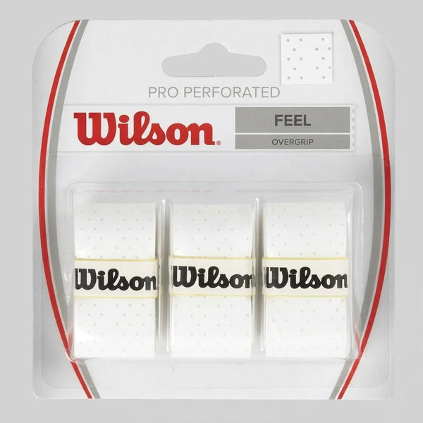 Wilson Overgrip Pro Perforated White – 3er Blister - Ansicht 1