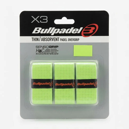 Bullpadel Overgrip GB1705 Senso Perforated Green – 3er Pack - Ansicht 1