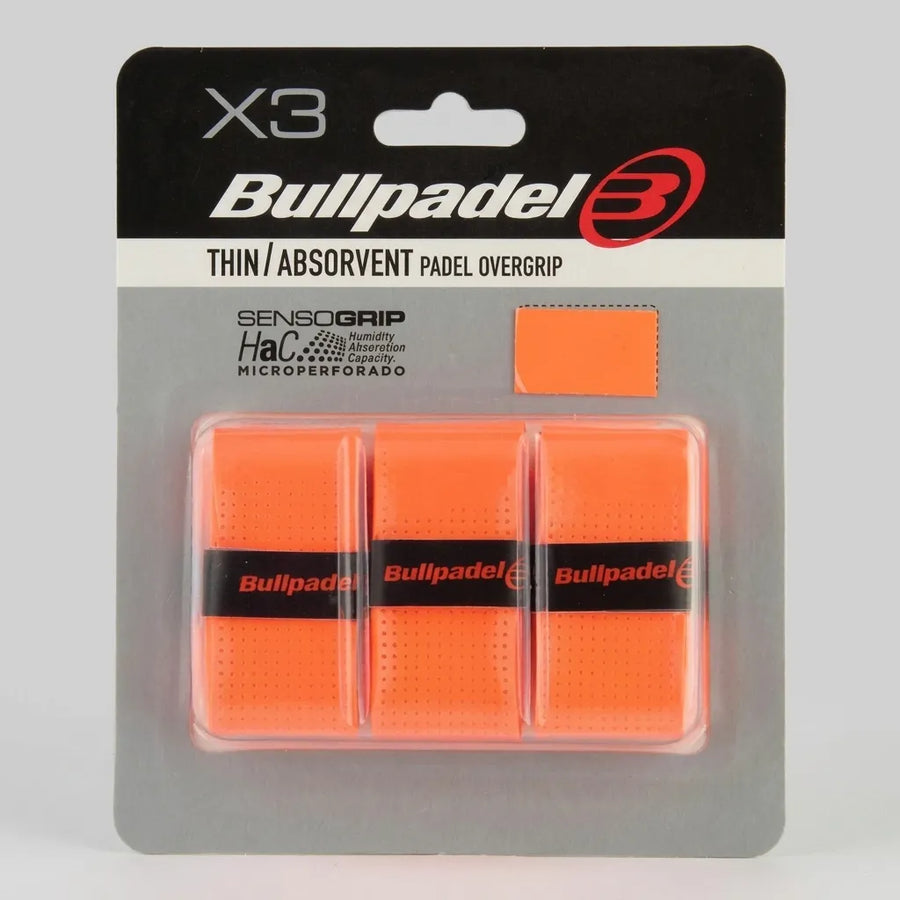 Bullpadel 3 Overgrips GB1705 Senso Perforated Orange Fluor - Ansicht 1
